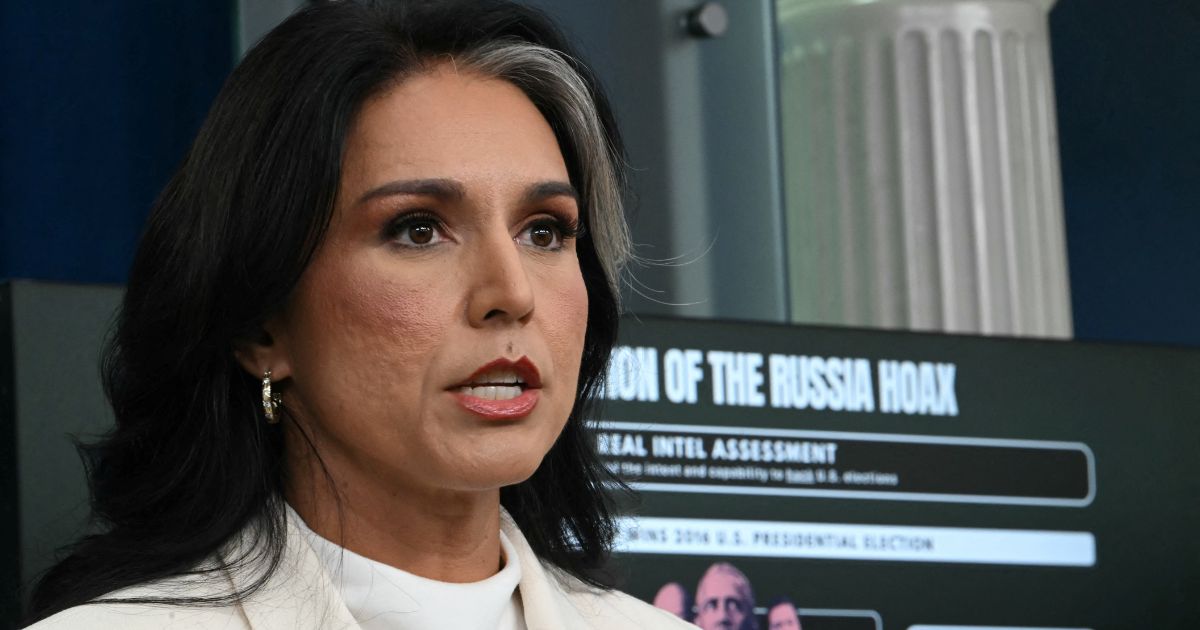 Director of National Intelligence Tulsi Gabbard speaks during a news briefing in the Brady Briefing Room at the White House in Washington, D.C., on Wednesday.