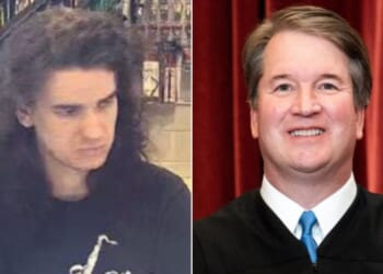 Nicholas Roske, left, traveled across the country to kill Supreme Court Associate Justice Brett Kavanaugh, but called 911 and turned himself in after he found that Kavanaugh was under police protection.