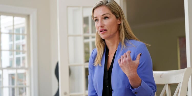 Nurse practitioner and former Democratic candidate for the Virginia House of Delegates Susanna Gibson, seen in a photo taken Nov. 15, 2023, at her home in Henrico, Virginia, said the charges were part of a "retaliatory criminal complaint" filed against her after she filed for divorce.