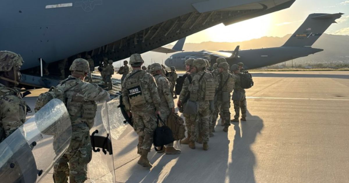 On Monday, Gov. Greg Abbott posted a pictured of the Texas National Guard preparing to deploy to help federal officials in blue states.