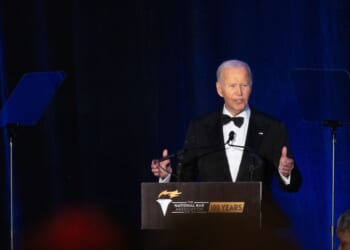 Former U.S. President Joe Biden speaks at the National Bar Association's annual convention on July 31, 2025, in Chicago, Illinois.