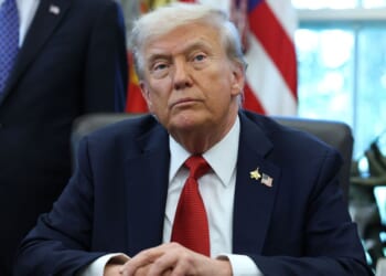 President Donald Trump speaks in the Oval Office at the White House in Washington, D.C.