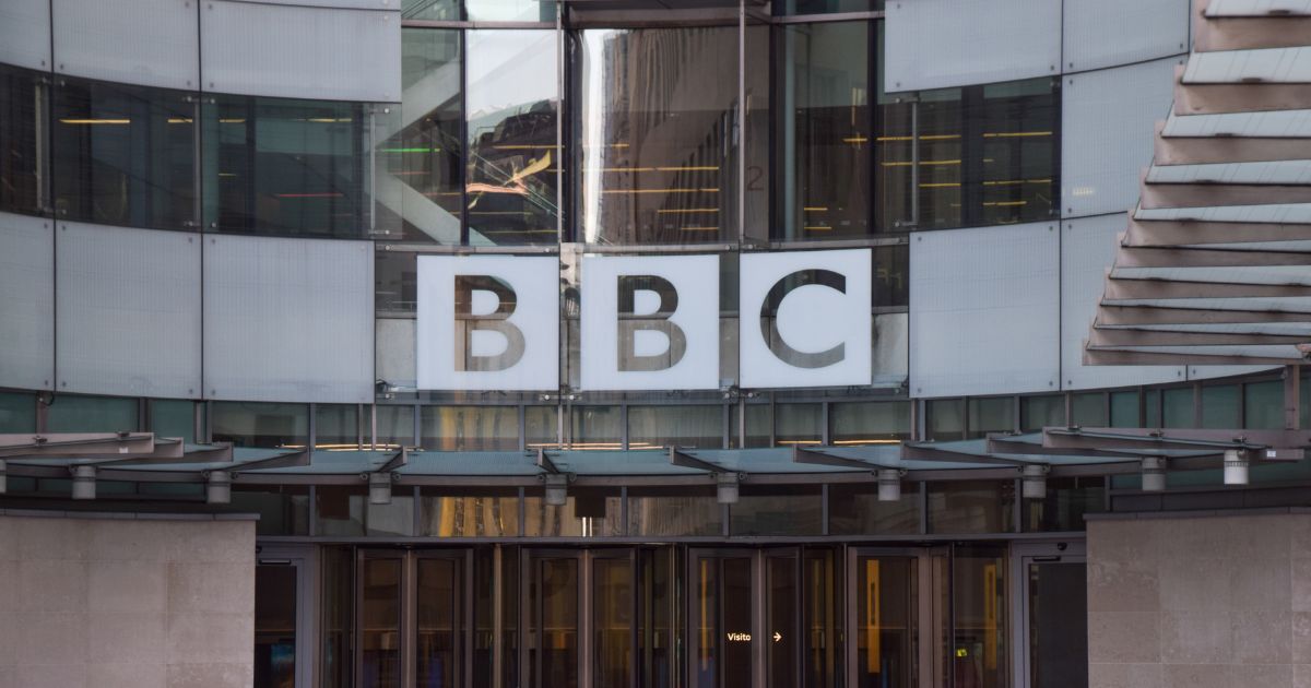 People walk outside Broadcasting House, the BBC headquarters in central London, England, on Oct. 11, 2024.