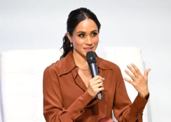 Meghan Markle speaks during the "Responsible Digital Future" forum in Bogota, Colombia, on Aug. 15, 2024.