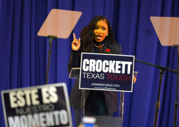 Rep. Jasmine Crockett, a Texas Democrat, speaks Monday in Dallas after announcing her run in the Democratic primary for U.S. Senate.