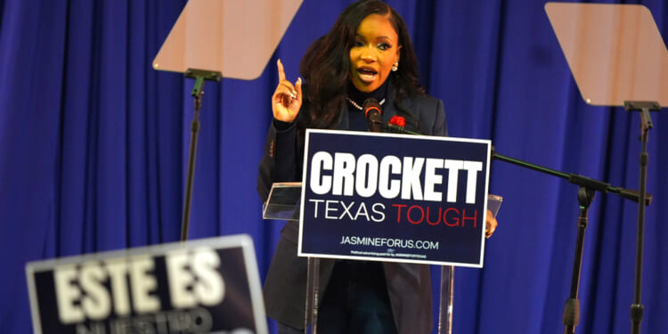 Rep. Jasmine Crockett, a Texas Democrat, speaks Monday in Dallas after announcing her run in the Democratic primary for U.S. Senate.