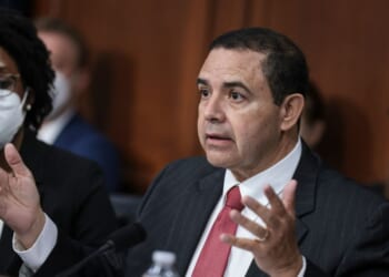 Rep. Henry Cuellar speaks during a House Committee on Appropriations hearing with Department of Homeland Secretary Alejandro Mayorkas in the Rayburn Building on April 27, 2022, in Washington, D.C.