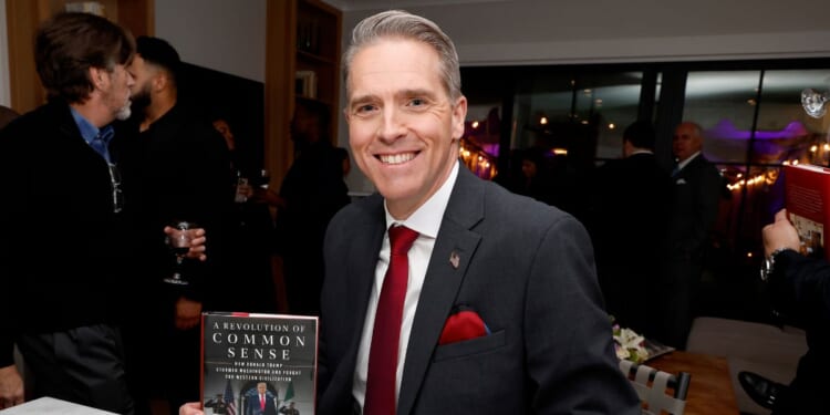 Scott Jennings attends the "A Revolution of Common Sense" book launch at the Rainey Center on Dec. 2, 2025, in Washington, D.C.