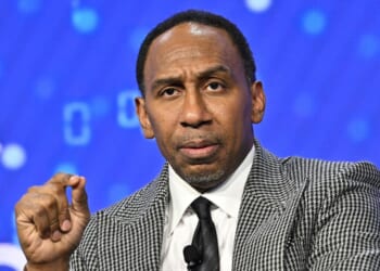 Stephen A. Smith speaks onstage at the 2025 HOPE Global Forum at Signia by Hilton Atlanta on Dec. 2, 2025, in Atlanta, Georgia.