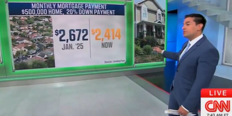 CNN business reporter Matt Egan showed how much lower house payments are now compared to when Trump first took office.