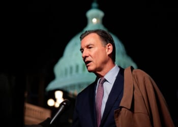 Rep. Tom Suozzi, a New York Democrat, is seen speaking with members of the media outside the U.S. Capitol in a file photo dated Dec. 17.