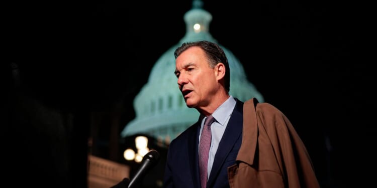 Rep. Tom Suozzi, a New York Democrat, is seen speaking with members of the media outside the U.S. Capitol in a file photo dated Dec. 17.