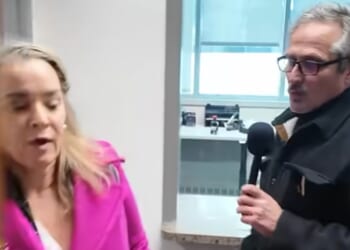 YouTuber Charlie LeDuff confronts accused embezzler Traci Kornak.