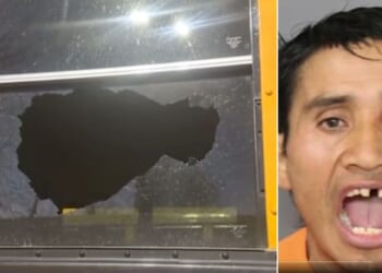 A Mexican immigrant is accused of throwing a rock at a school bus. It crashed through the bus window and struck an 8-year-old girl, fracturing her skull.