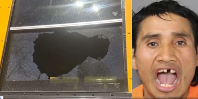 A Mexican immigrant is accused of throwing a rock at a school bus. It crashed through the bus window and struck an 8-year-old girl, fracturing her skull.
