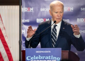 Former President Joe Biden speaks during a fundraising event with the South Carolina Democratic Party at the Columbia Museum of Art on Friday in Columbia, South Carolina.