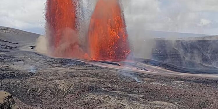 Towering lava fountains of Hawaii’s Kilauea volcano trigger park and highway closures