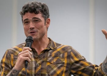 Republican congressional candidate Joe Kent speaks at a campaign event on Oct. 5, 2022, in Morton, Washington.