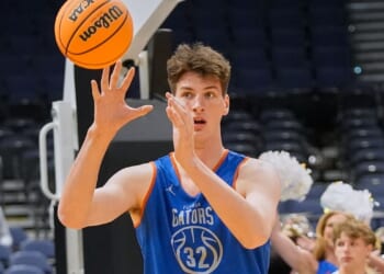 Florida’s 7-foot-9 gentle giant, Olivier Rioux, steals the show at March Madness