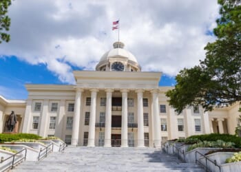 The Alabama State Capitol building in Motgomery, Alabama, on Aug. 27, 2020.