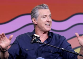 California Gov. Gavin Newsom speaks at Networth and Chill podcast at the Vox Media Podcast Stage at SXSW on March 15, 2026, in Austin, Texas.