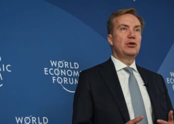 President and CEO of the World Economic Forum Borge Brende speaks during an interview with AFP ahead of the opening of the World Economic Forum Annual Meeting of the New Champions 2025 in Tianjin on June 24, 2025.