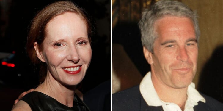 Longtime Republican Juleanna Glover, left, seen in a 2019 photo, told Politico she corresponded with convicted pedophile Jeffrey Epstein because she sought information that could potentially harm President Donald Trump's political career.