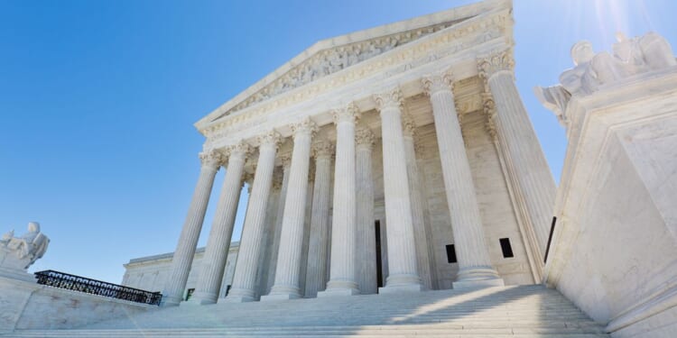 The U.S. Supreme Court building stands in Washington, DC.