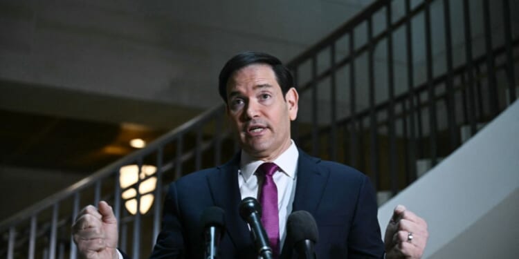 Secretary of State Marco Rubio arrives to brief House and Senate leaders on U.S. military action in Iran, at the U.S. Capitol in Washington, D.C., on March 2, 2026.