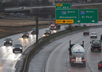 I-35 Highway in Burnsville, Minnesota on April 2, 2026.