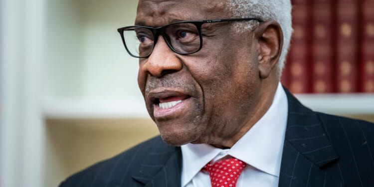 Close-up of Clarence Thomas