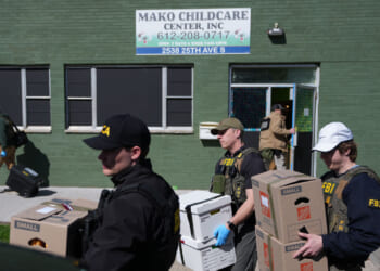 Law enforcement agents raid Mini Childcare (formerly Mako Childcare) in Minneapolis.