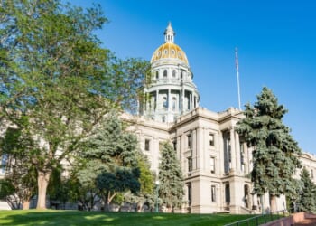 The Colorado Capital building in Denver, Colorado.