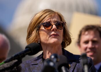 Rep. Susie Lee, a Nevada Democrat, posted a vulgar tirade after learning that President Donald Trump attended Supreme Court oral arguments in the birthright citizenship case.