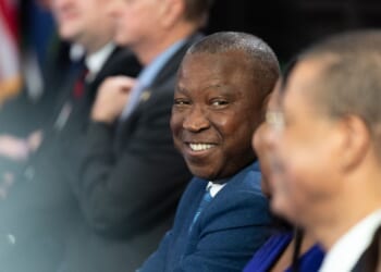 Virginia Speaker of the House of Delegates Don Scott, a Democrat, seen in a February photo, scoffed that Republicans are "terrified of the ballot box."