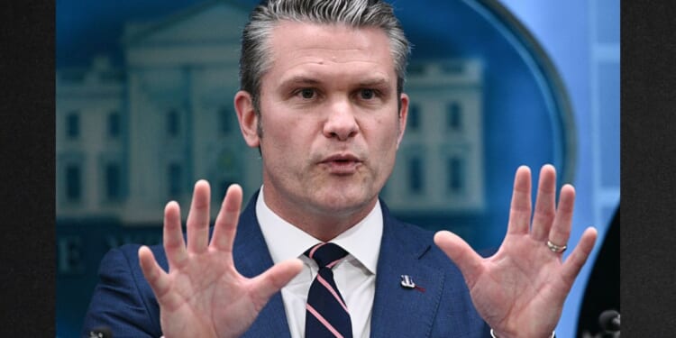 Secretary of War Pete Hegseth speaks about the rescue of a downed U.S. Air Force pilot from hostile territory in Iran at a news conference Monday at the White House in Washington, D.C.