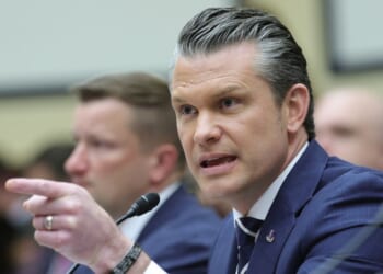 U.S. Secretary of War Pete Hegseth testifies at a House Armed Services Committee Hearing in the Rayburn House Office Building on April 29, 2026.
