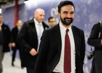 New York City Mayor Zohran Mamdani visits employees of Citi Field in New York City on April 9, 2026.