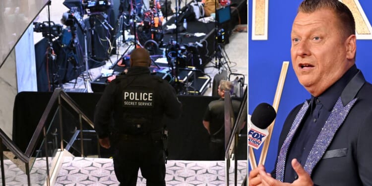 Jimmy Failla of Fox News, right, remarked on what he seemed to think was lax security at Saturday's White House Correspondents' Association dinner before shots rang out.