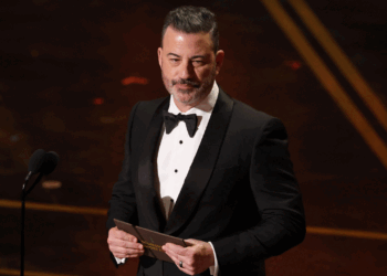 Jimmy Kimmel speaks onstage during the 98th Oscars at Dolby Theatre on March 15, 2026 in Hollywood, California.