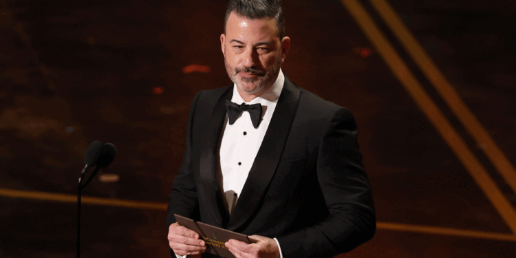 Jimmy Kimmel speaks onstage during the 98th Oscars at Dolby Theatre on March 15, 2026 in Hollywood, California.