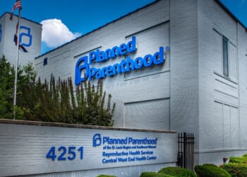 An abortion clinic stands in the sunlight in Saint Louis, Missouri, on Aug. 3, 2019.