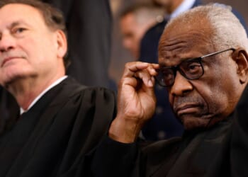Washington insiders have speculated that a retirement announcement by Supreme Court Associate Justice Samuel Alito, left, or Clarence Thomas could impact the 2025 midterm elections.