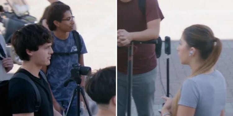 A clip posted by Abolitionists Rising on April 17, 2026, showed two college students debating about abortion.