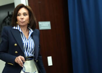 U.S. Attorney Jeanine Pirro arrives for a news conference announcing arrests in the murder of congressional intern Eric Tarpinian-Jachym, at the U.S. Attorney's Office on Sept. 5, 2025, in Washington, D.C.