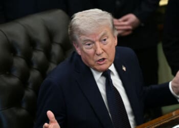 President Donald Trump speaks during a healthcare affordability event where he announced a deal with pharmaceutical company Regeneron to lower drug prices, in the Oval Office of the White House in Washington, D.C., on April 23, 2026.