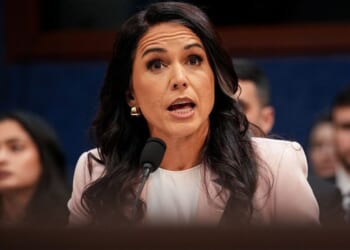 Director of National Intelligence Tulsi Gabbard, seen testifying before a Congressional committee in March, released documents this week revealing what she called a ”coordinated effort by elements within the Intelligence Community ... to manufacture a conspiracy that was used as the basis to impeach President Trump in 2019.”
