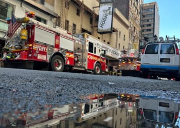 Electrical fire will keep the Broadway theater that hosts ‘The Book of Mormon’ closed through May 17