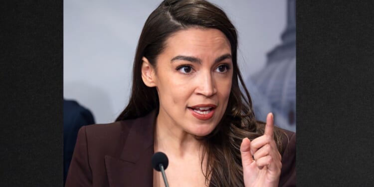 New York Rep. Alexandria Ocasio Cortez, seen in a March photo, spoke Sunday at Atlanta's Ebenezer Baptist Church, which is pastored by her fellow Democrat, Rep. Raphael Warnock.
