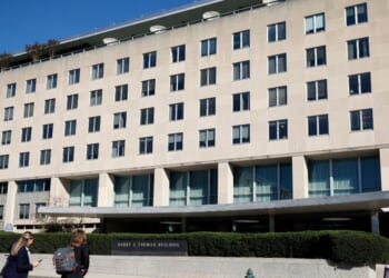 The Harry S. Truman Federal Building, headquarters of the U.S. Department of State, is pictured on Oct. 8, 2024, in Washington, D.C.